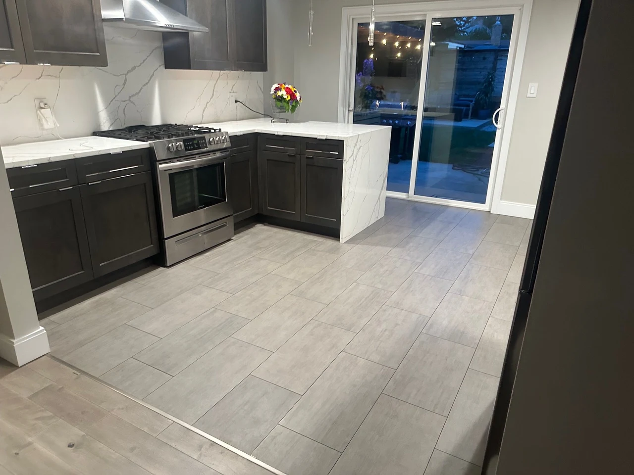 Sparkling clean modern kitchen after a deep cleaning