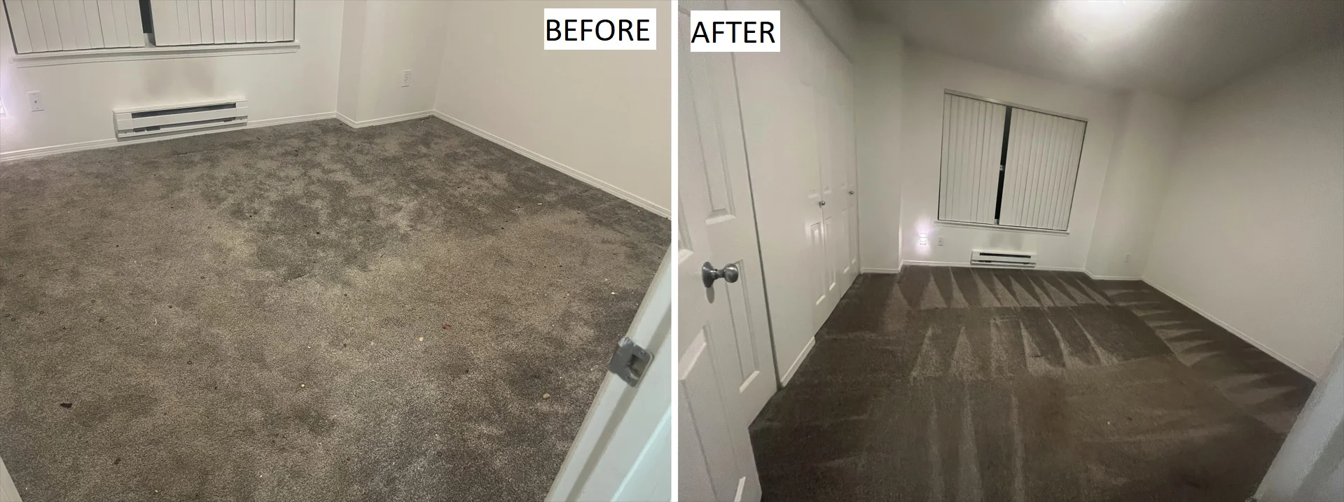 Before and after photo from a Monique's Cleaning Services LLC visit — before & after